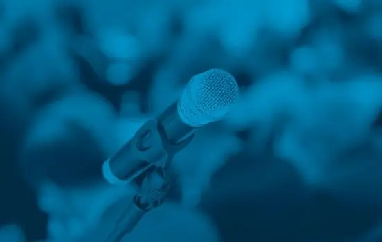 wireless microphone at seminar. public speaking