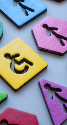 Different colorful figurines as concept of inclusion and diversity.