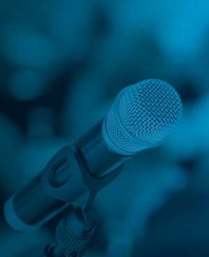 wireless microphone at seminar