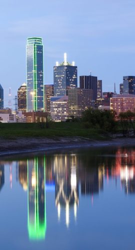 Dallas Downtown Skyline At Night