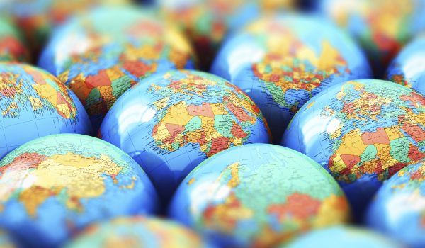 Small Earth Globes With World Maps