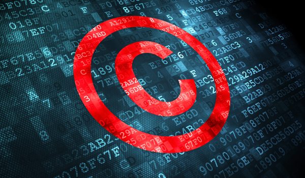 Law Concept: Copyright On Digital Background