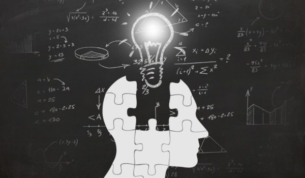 Math mathematics formulas exam science idea innovation head silhouette