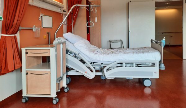 Empty bed in hospital