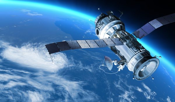 "My design space station on Earth orbit. The satellite has severalcommunication  anten.Also it maybe SPY, GPS satelite."