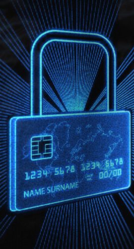 Secure credit card (Blue)
