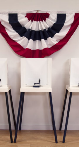 Voting booths in polling place
