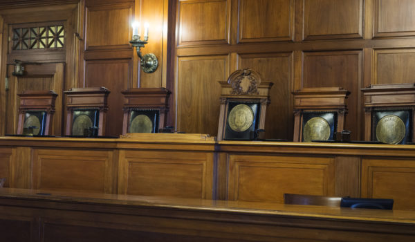 Supreme Court room inside the Kentucky State Capitol, Frankfort, KY, USA