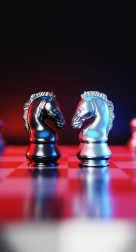 Chess Knights Face-Off